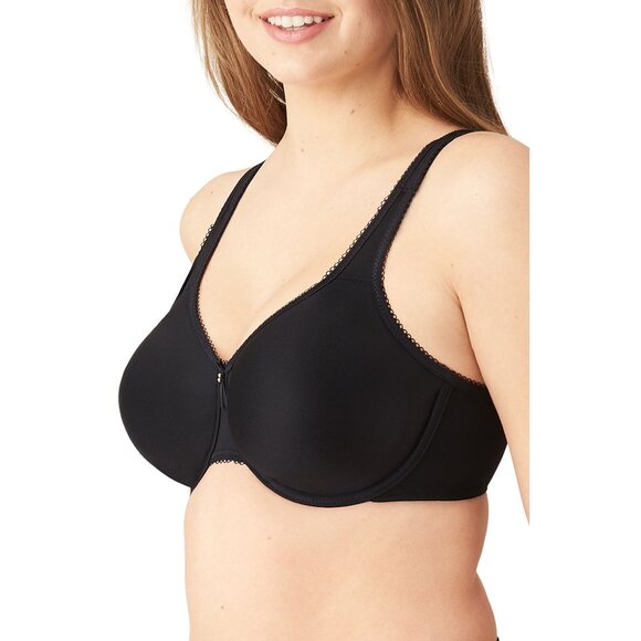 🆕WACOAL Basic Beauty Full Non-padded Seamless Underwire Bra 44DD Black #855192 - Picture 2 of 12